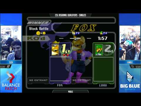 CSL NE Melee Finals 2018 - Slox (Fox) vs. Lumble (Luigi) - SSBM Pools