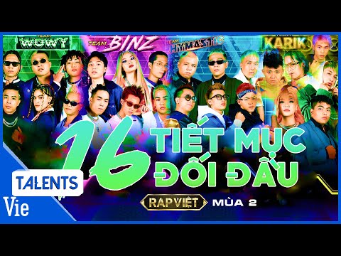 Toàn bộ 16 TIẾT MỤC ĐỐI ĐẦU đỉnh cao của 4 team Karik, Rhymastic, Wowy, Binz tại RAP VIỆT MÙA 2