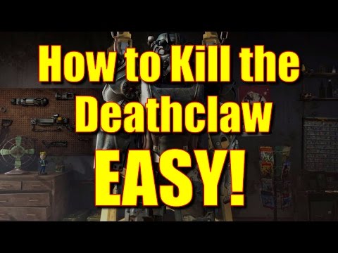 Fallout 4 Gameplay - How to Kill the Deathclaw EASY! (Survival Difficulty, No Chems, No Companion)
