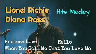 Lionel Richie &amp; Diana Ross Medley + Lyrics - Endless Love, Hello, When You Tell Me That You Love Me