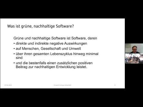 Green Coding in der Softwarebranche | Vortrag Stefan Naumann (Umwelt-Campus Birkenfeld)
