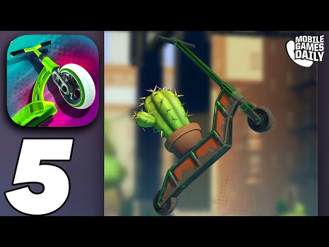 TOUCHGRIND SCOOTER - Gameplay Walkthrough Part 5 - All Downtown Challenges (iOS, Android)