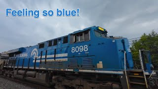 Catching the NS #8098 Conrail heritage unit in Macungie, PA | July 26, 2025