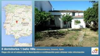 preview picture of video '5 dormitorios 1 baño Villa se Vende en Aldeacentenera, Caceres, Spain'