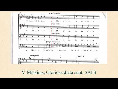 V. Miškinis, Gloriosa dicta sunt, SATB
