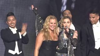 Madonna performs Unapologetic Bitch with Amy Schumer MSG New York