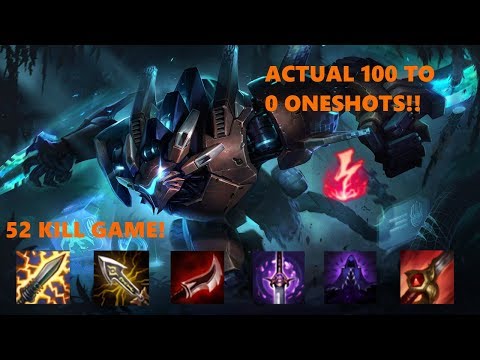 FULL LETHALITY AND 100% CRIT RENGAR FULL AD ONESHOT MONTAGE COMPILATION!