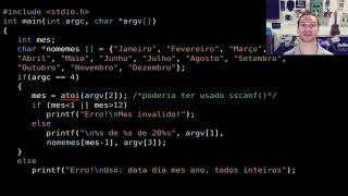 Videoaula 50 - Argumentos argc e argv - Parâmetros Formais da main () na Linguagem de Programação C