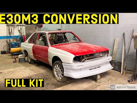 Test fitting our e30 m3 conversion kit!
