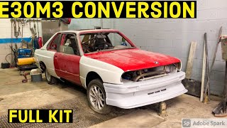 Test fitting our e30 m3 conversion kit!