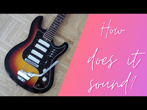 VIDEO! 1970s Japan Sakai (Teisco-ish) "Hertiecaster" guitar - pro Setup, player ready image 11