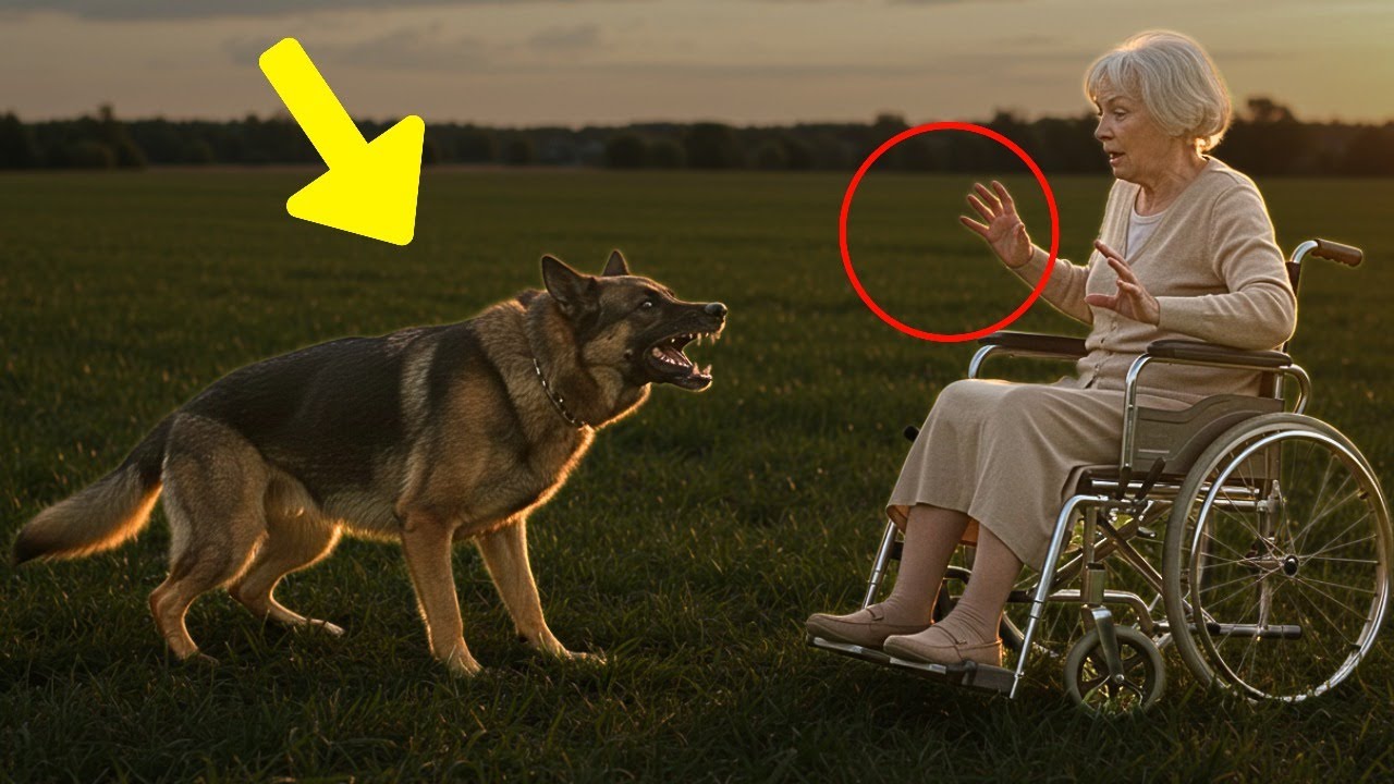 A wild K9 German Shepherd approached an elderly woman in a wheelchair. What he did was unbelievable