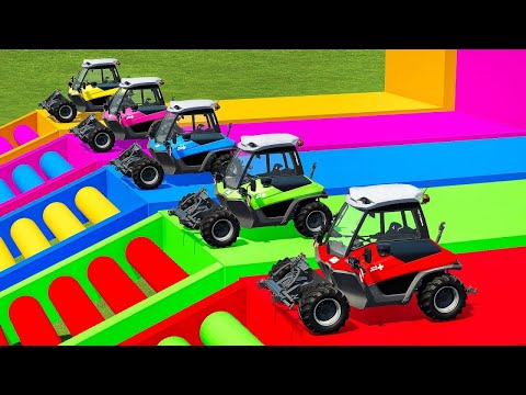 TRANSPORTING COLORE MINI TRACTORS WITH DAF TRUC - Farming Simulator 22