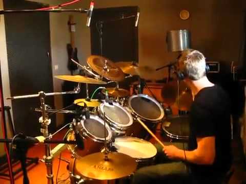 Atreus in Shumcot Studio recording drums