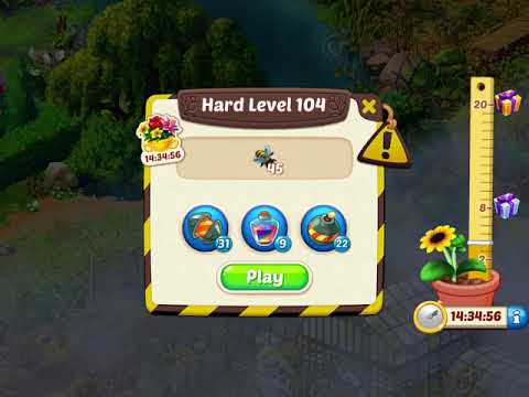 Lily’s Garden: Design & Relax - Day 5 - Level 104 - Hard Level No Boosters- FULL STORY - CaroGamesNL
