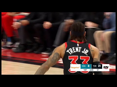 Scary Gary Trent Jr with the Flush - Raptors vs Hornets | 1/12/2023