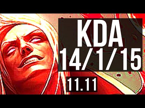 VLADIMIR vs AZIR (MID) | 14/1/15, Legendary, 500+ games, Rank 14 Vlad | NA Challenger | v11.11