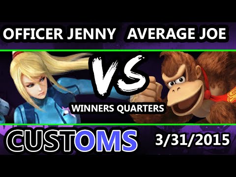 S@X Customs - Average Joe (Donkey Kong) Vs. Officer Jenny (ZSS) SSB4 WQ - Smash Wii U - Smash 4