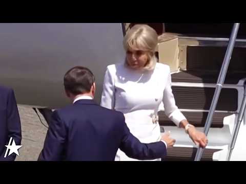 Did Emmanuel Macron's Wife Brigitte SNUB Him In Another Awkward Plane Moment?