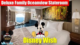 Disney Wish | Deluxe Family Oceanview Stateroom Tour | Category 08C - Room 6680 | Disney Cruise