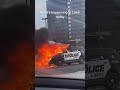 Autopatrouille en flammes sur le boulevard Saint-Martin est