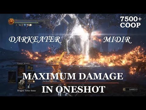 Dark Souls 3 - Darkeater Midir - Maximum Damage in Oneshot (7500+)