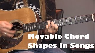 Movable Chord Shapes In Songs  GuitarZoomcom  Stev