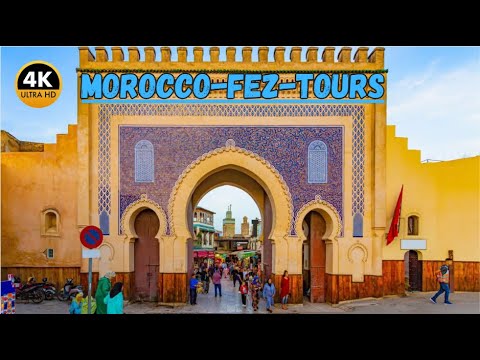 Fez City in Morocco Walking tour 4K 60fps HDR (ULTRA HD)