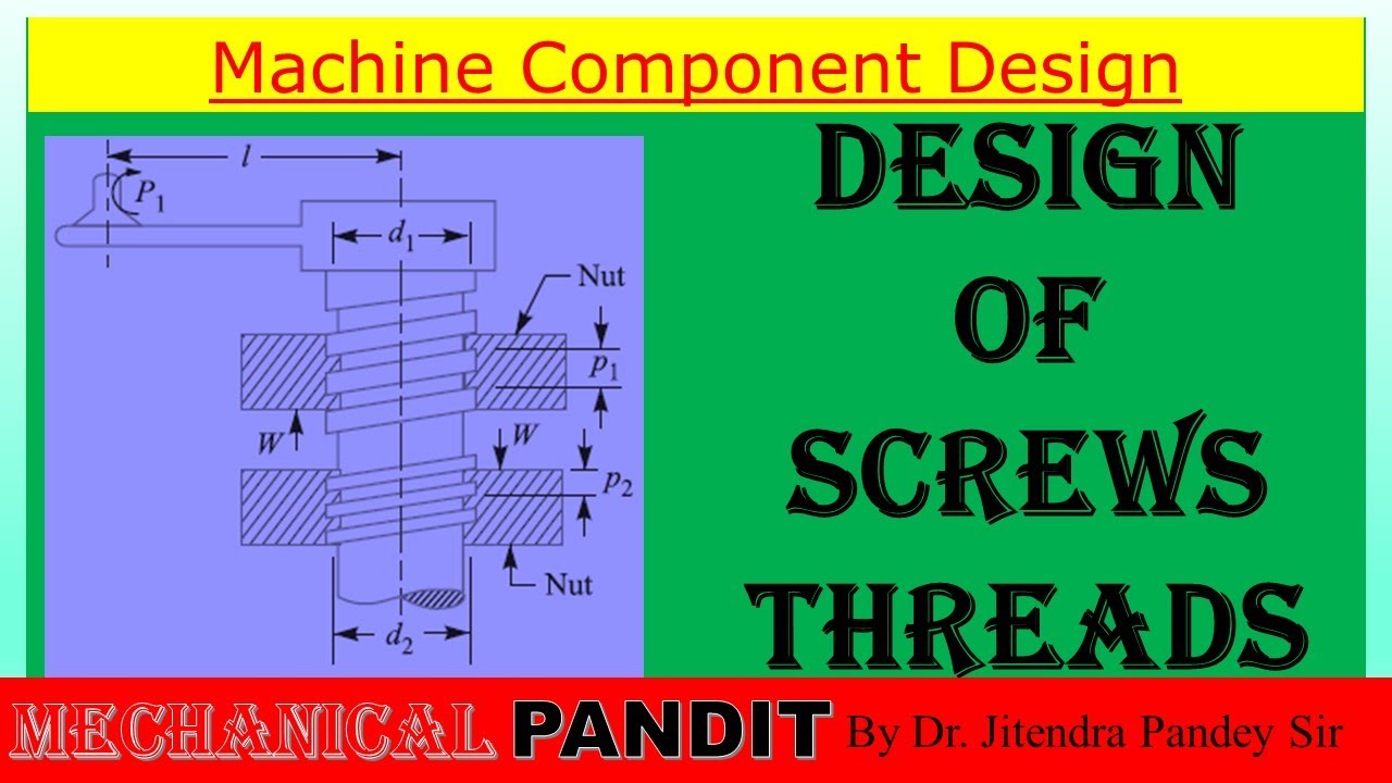51 Concept of Screw Threads and Design Parameters