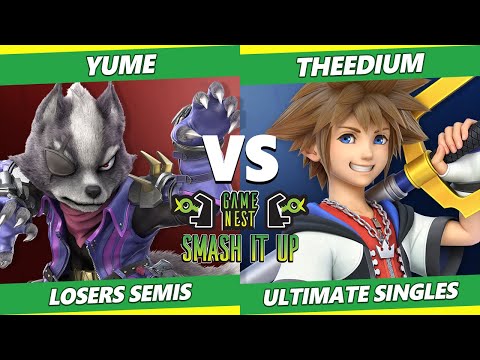 Smash It Up 31 Losers Semis - Yume (Wolf) Vs. Theedium (Sora) SSBU Ultimate Tournament