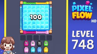 Pixel Flow Level 748 Solution Walkthrough