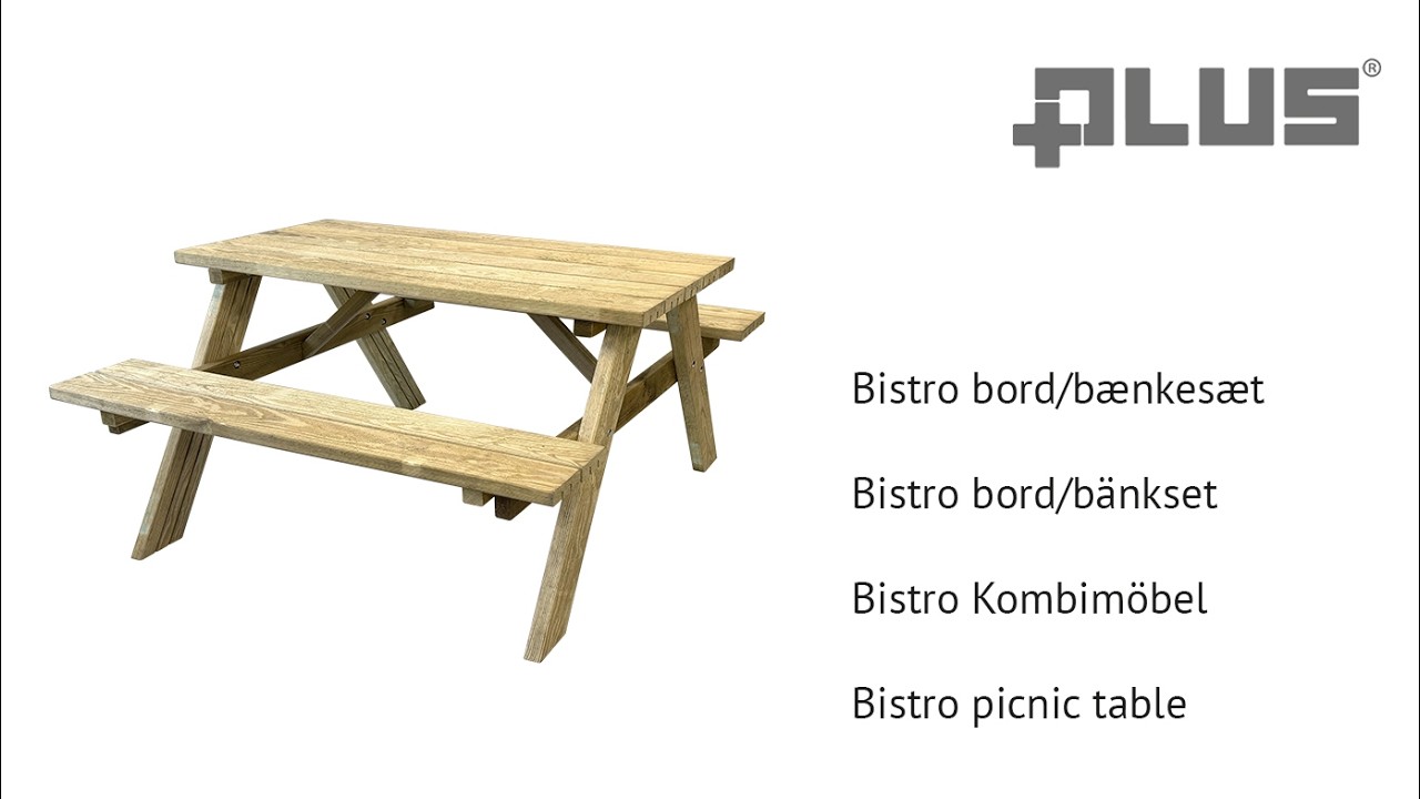 Bistro bord/bänkset - 118 cm - kampanjmodell