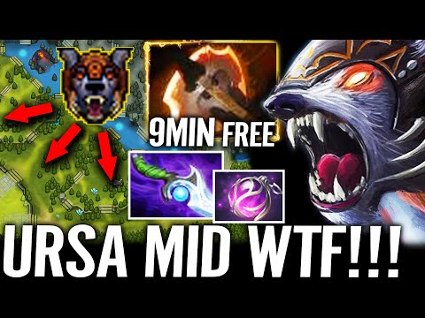 🔥 URSA MID WTF!!? 9min Fury Free Buffed + Diffusal 1st Item 100% IMBA Laning 7.30 Dota 2 Pro