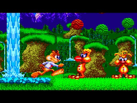 Bubsy in Close Encounters of the Furred Kind Longplay (SNES) [QHD]