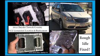 How I fixed rough idle & misfire code P0302 + Where is PCM ECM ECU Computer on 2014 Chrysler T&C?