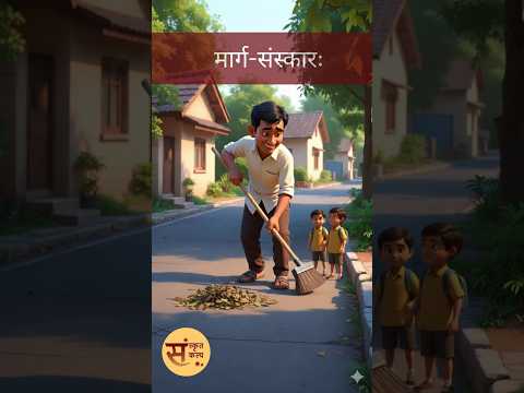 स्वच्छः मार्गः सुखदं जीवनम् (साफ रास्ता, सुखद जीवन) Sanskrit Story - 71 | Sanskrit Kalp
