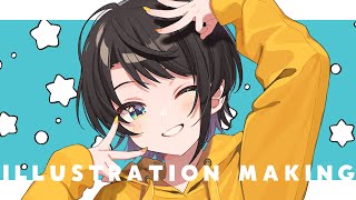 【Illustration Making】大空スバル #shorts