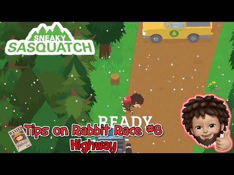 Sneaky Sasquatch - Tips on how to cheat on Rabbit Race #8, the Highway Race