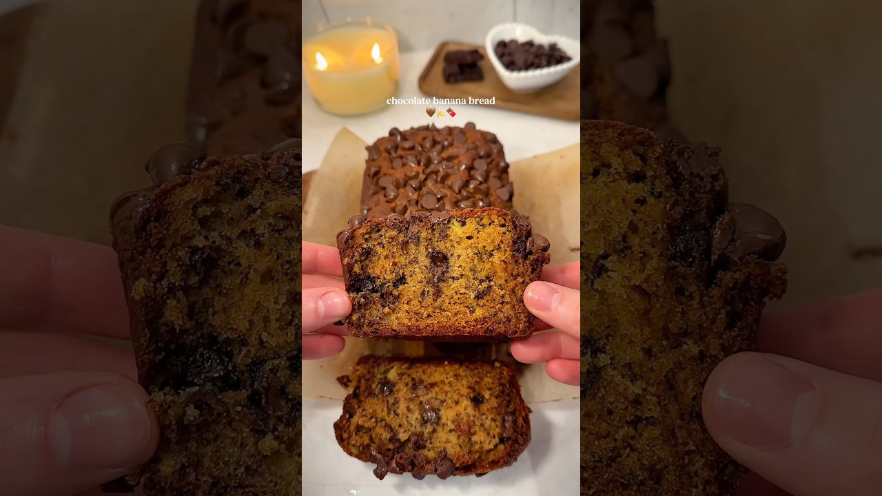 Chocolate Banana Bread, perfect for fall🤎🍫 #baking #bakingrecipe #bananabread #fallbaking #recipe