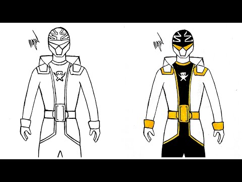 HOW TO DRAW SILVER RANGER FROM POWER RANGERS SUPER MEGAFORCE