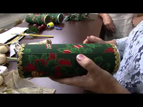 Árvore de cilindros e Anjinhos Natalinos por Del Carmen - 16/10/2013 - Mulher.com - P 2/2