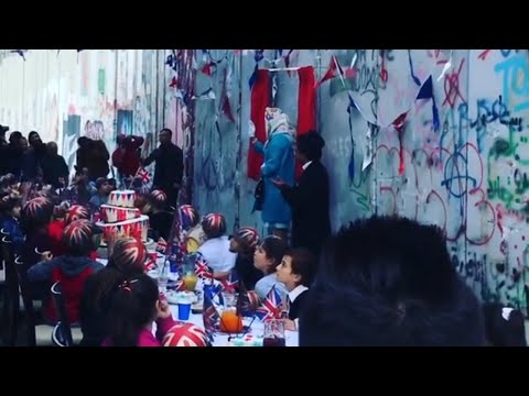 Queen' unveils new Banksy artwork in Palestine to mark Balfour Declaration