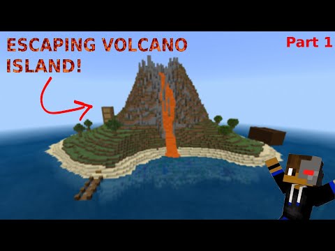 Minecraft - Escaping Volcano Island! (Part 1)