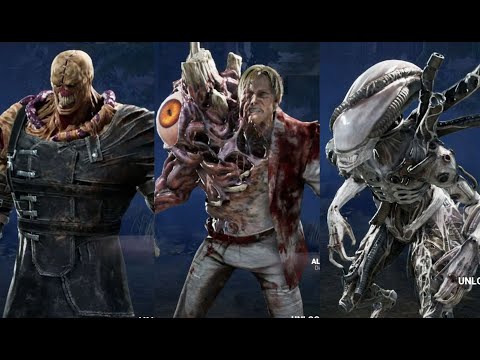 Dead by Daylight - ALL SKINS Outfits Customizations DLC Chapters HD 1080p 60fps