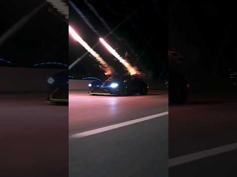 Launching fireworks off an Aston Martin