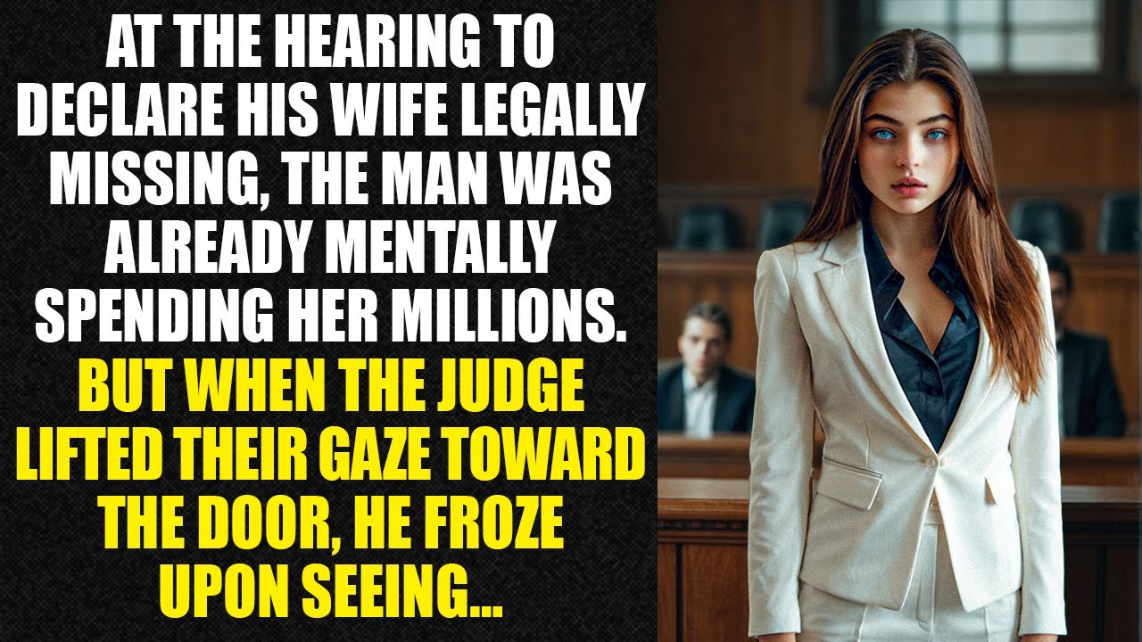 At the hearing to declare his wife legally missing, the man was already mentally spending...