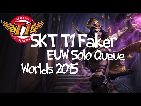 SKT T1 Faker (Koearn) - LeBlanc 르블랑 EUW Solo Queue Worlds 2015 - 7/3/12