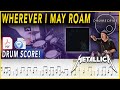Wherever I May Roam Metallica Drum SCORE Sheet Music 131 DRUMSCRIBE