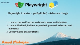 11. Master Advanced Playwright getByRole Locator: Checked, Pressed, Selected, Disabled & More!