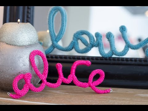 DIY Prénom en tricotin